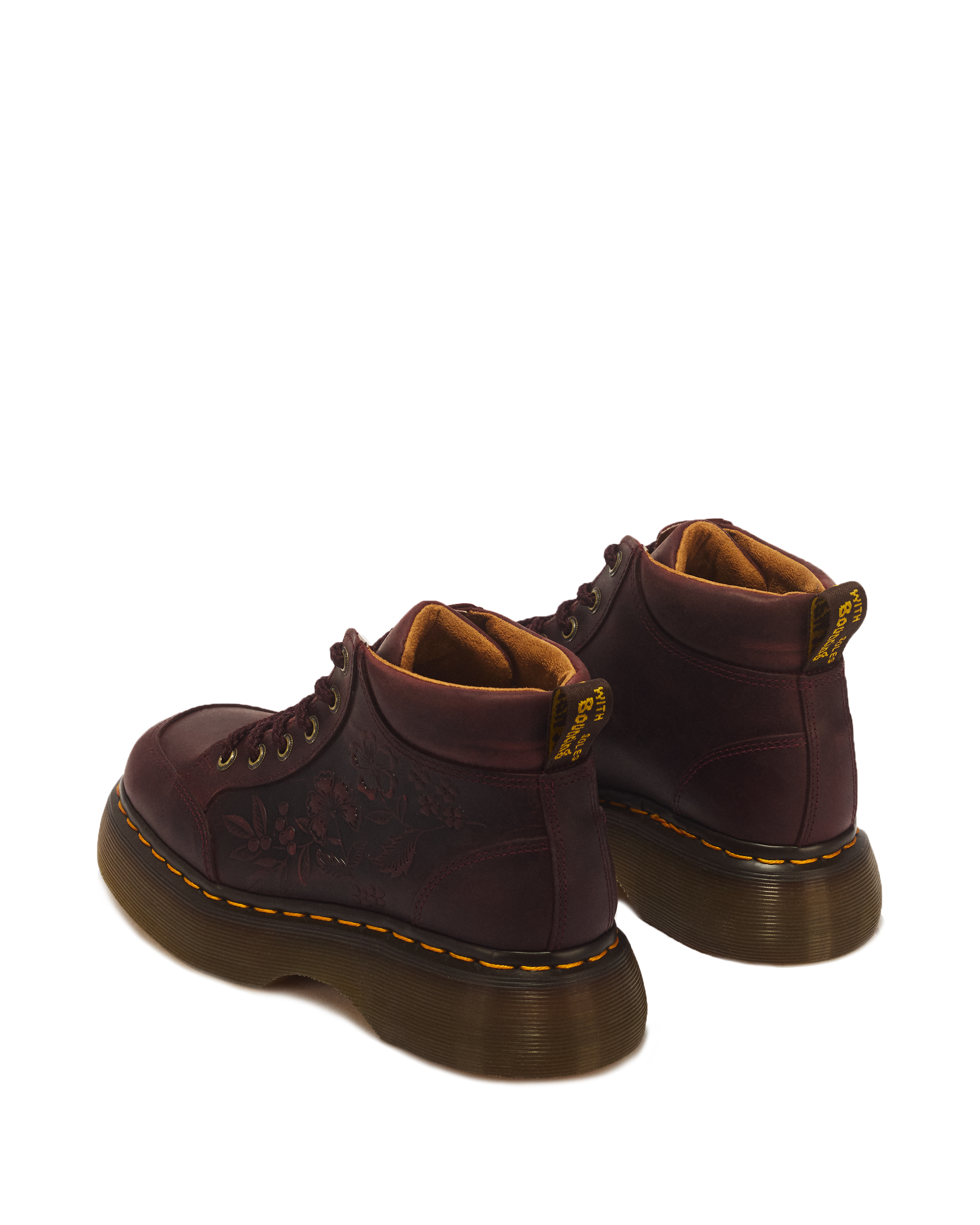 Buzz Floral Emboss Analine Leather Boots