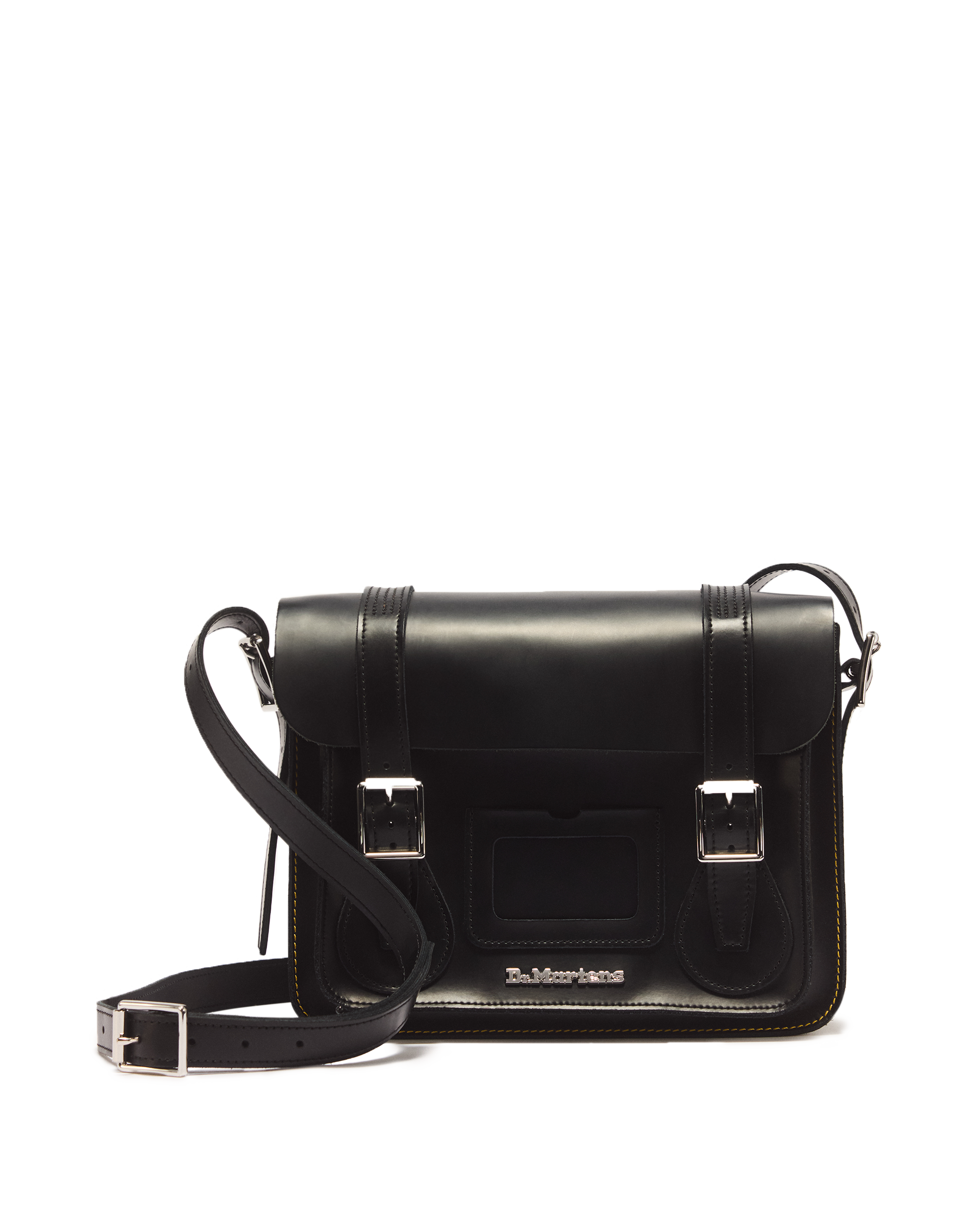 11 Inch Kiev Smooth Leather Satchel in Black | Dr. Martens™