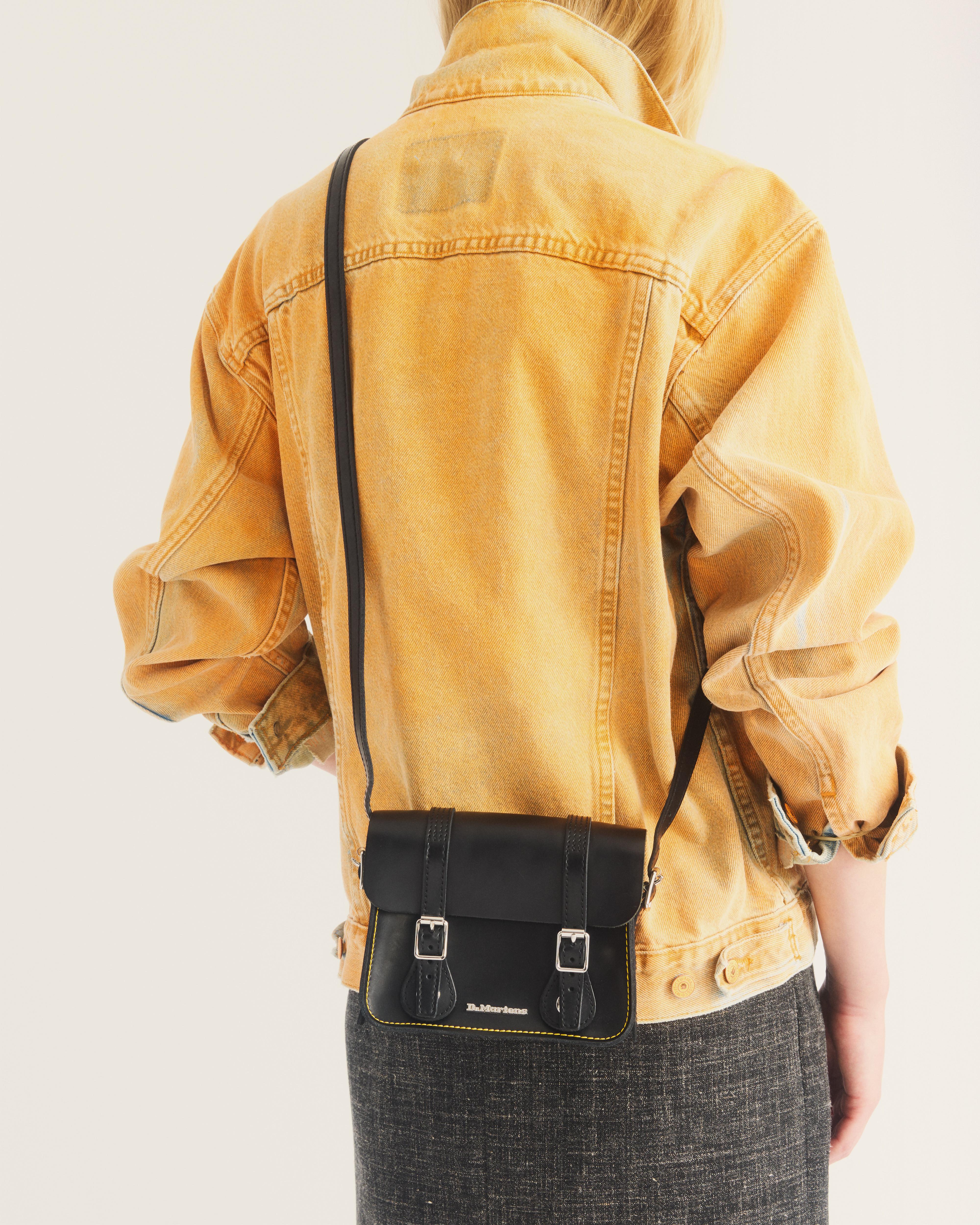 7 Inch Leather Crossbody Bag in Black | Dr. Martens™