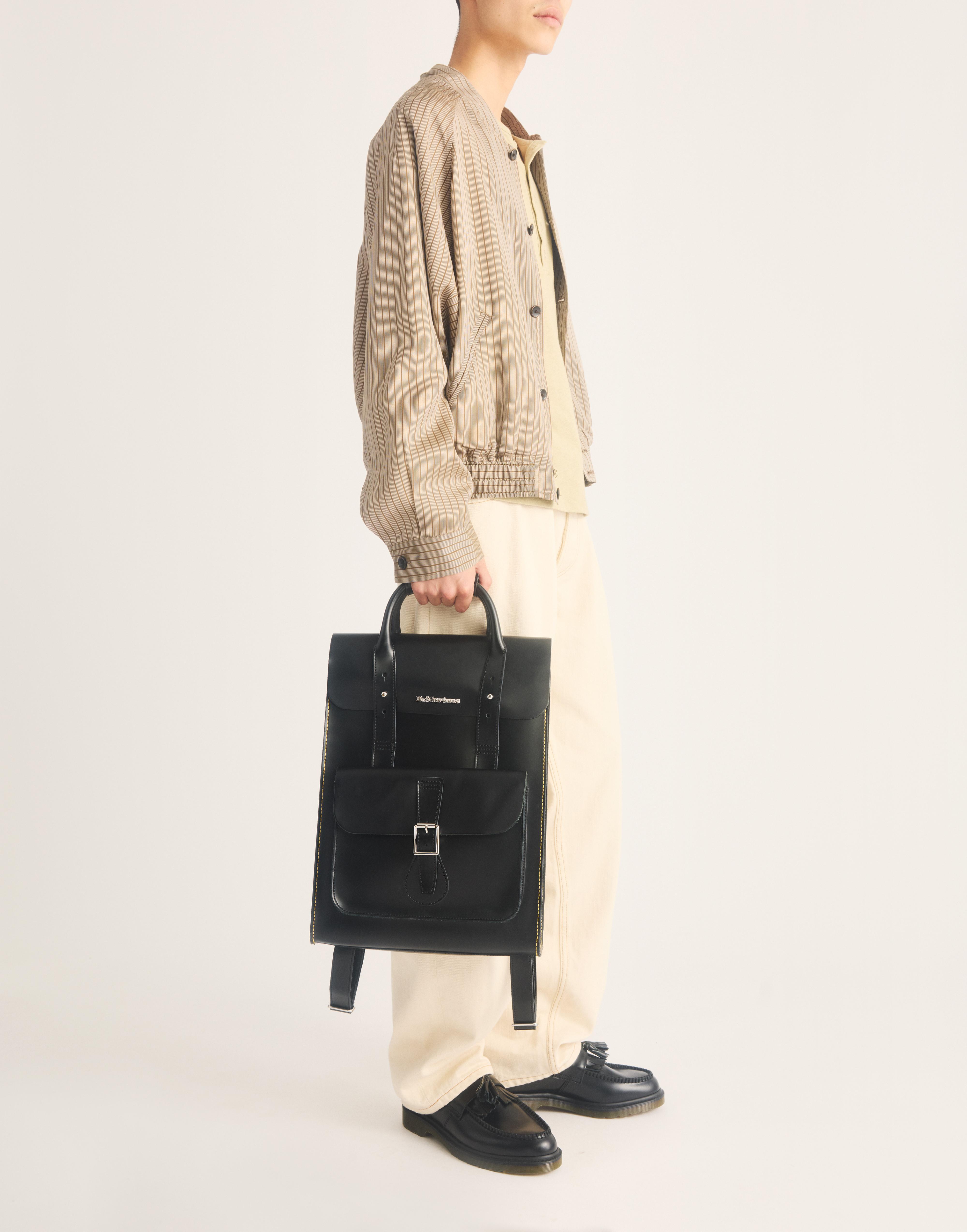 Kiev Smooth Leather Laptop Backpack in Black | Dr. Martens™