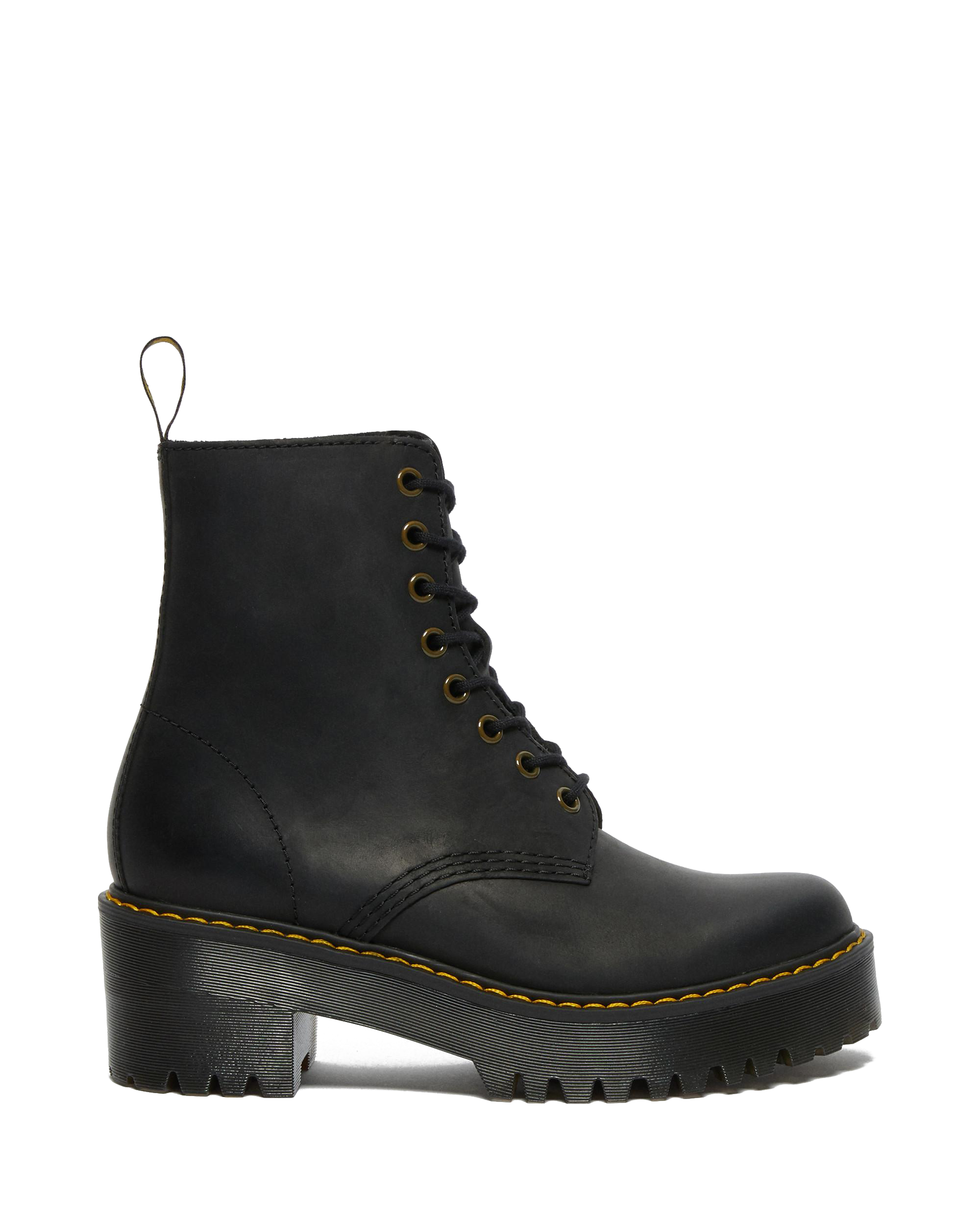 Womens Boots Doc Martens Shriver Hi Black Martens Doc Women's Shriver Hi Leather Heeled Boots Black New (39)  AW004