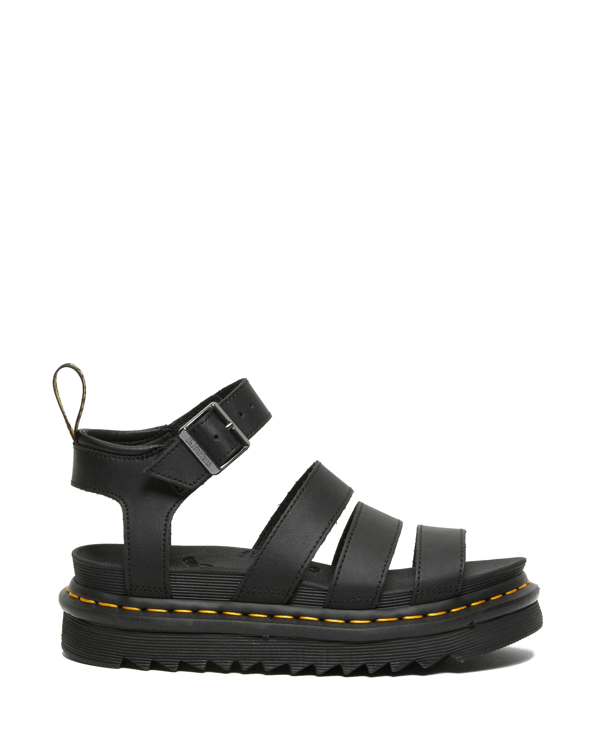 Blaire Hydro Leather Strap Sandals in BLACK | Dr. Martens™