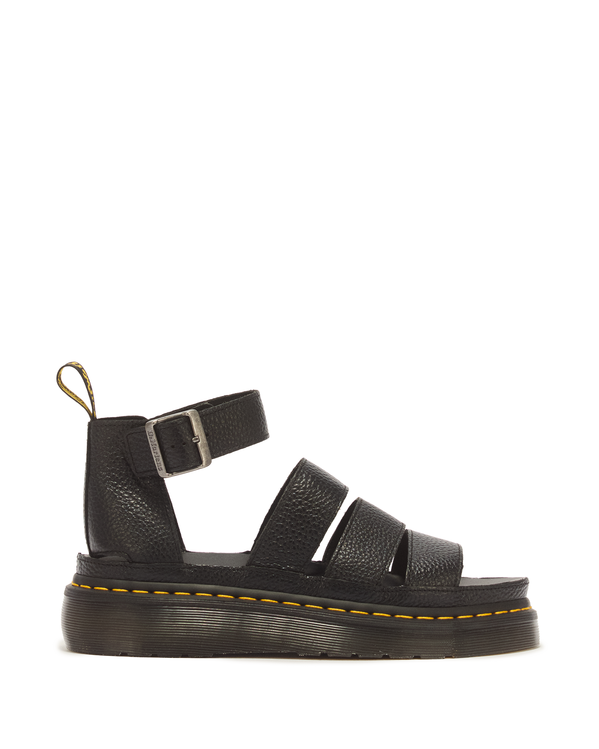 Dr. Martens Clarissa II Quad 厚底サンダル EU39 Clarissa II Quad Milled Nappa Leather Platform Sandals in Black