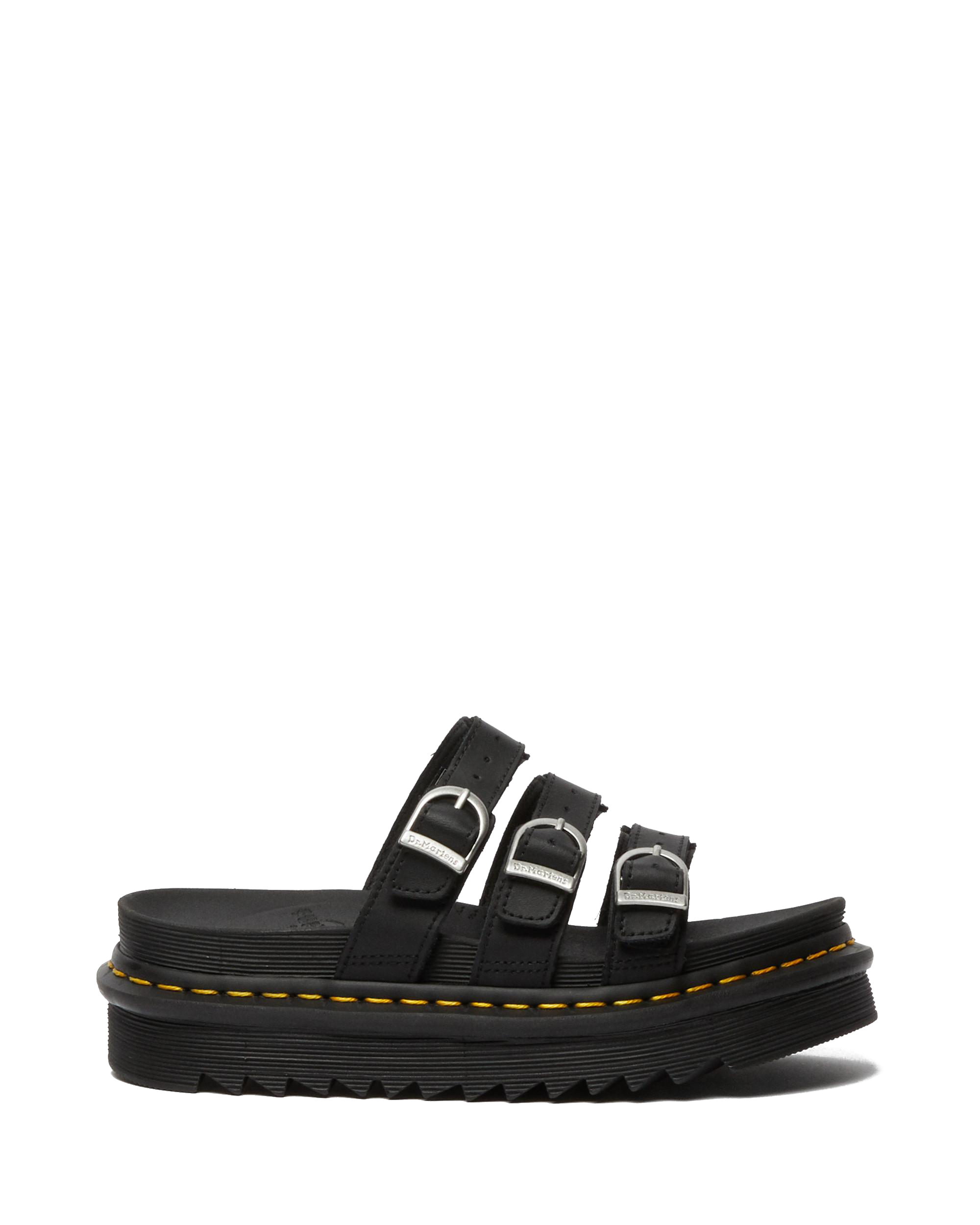 Blaire Slide Leather Sandals in Black | Dr. Martens™