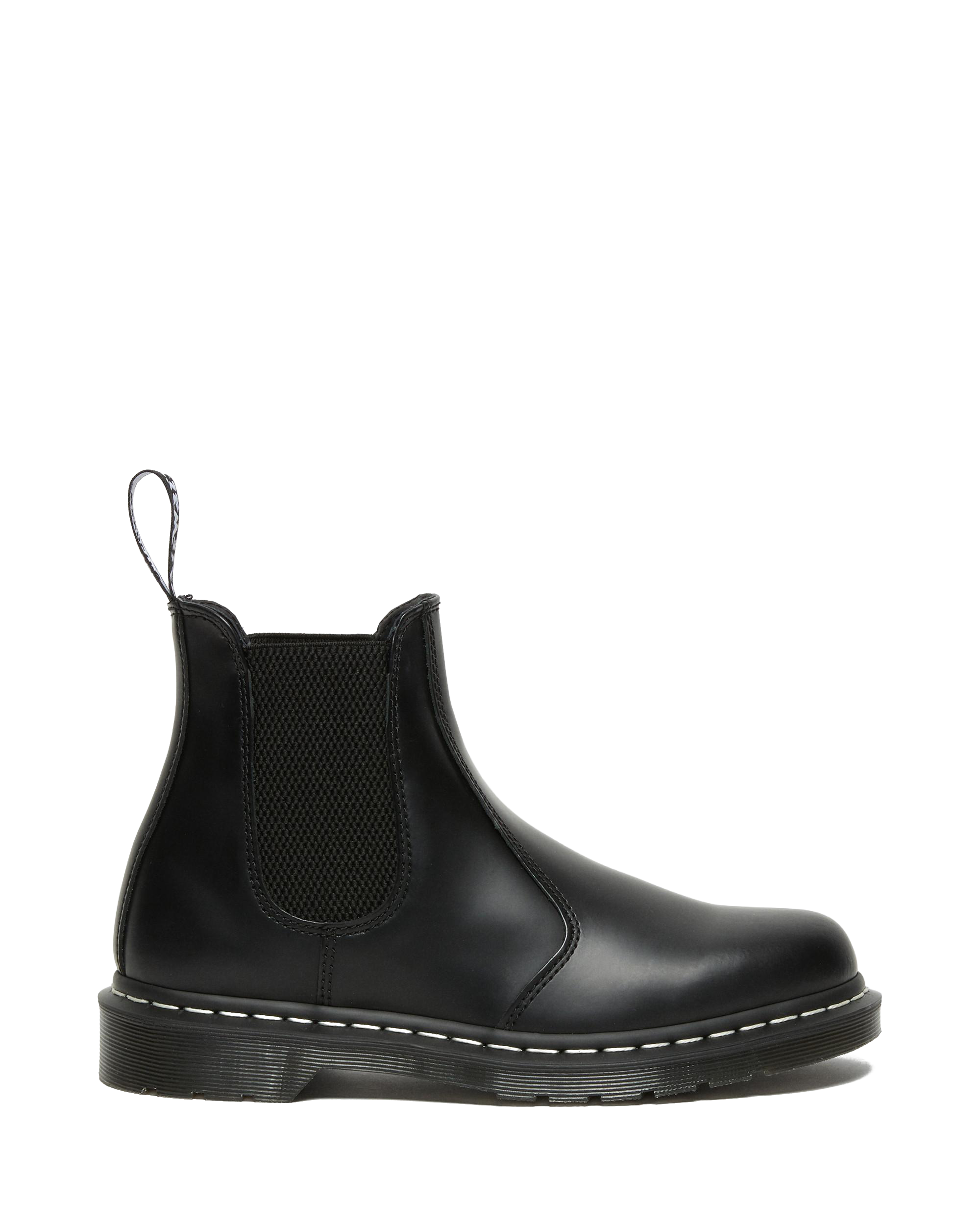 2976 White Stitch Leather Chelsea Boots in Black | Dr. Martens™