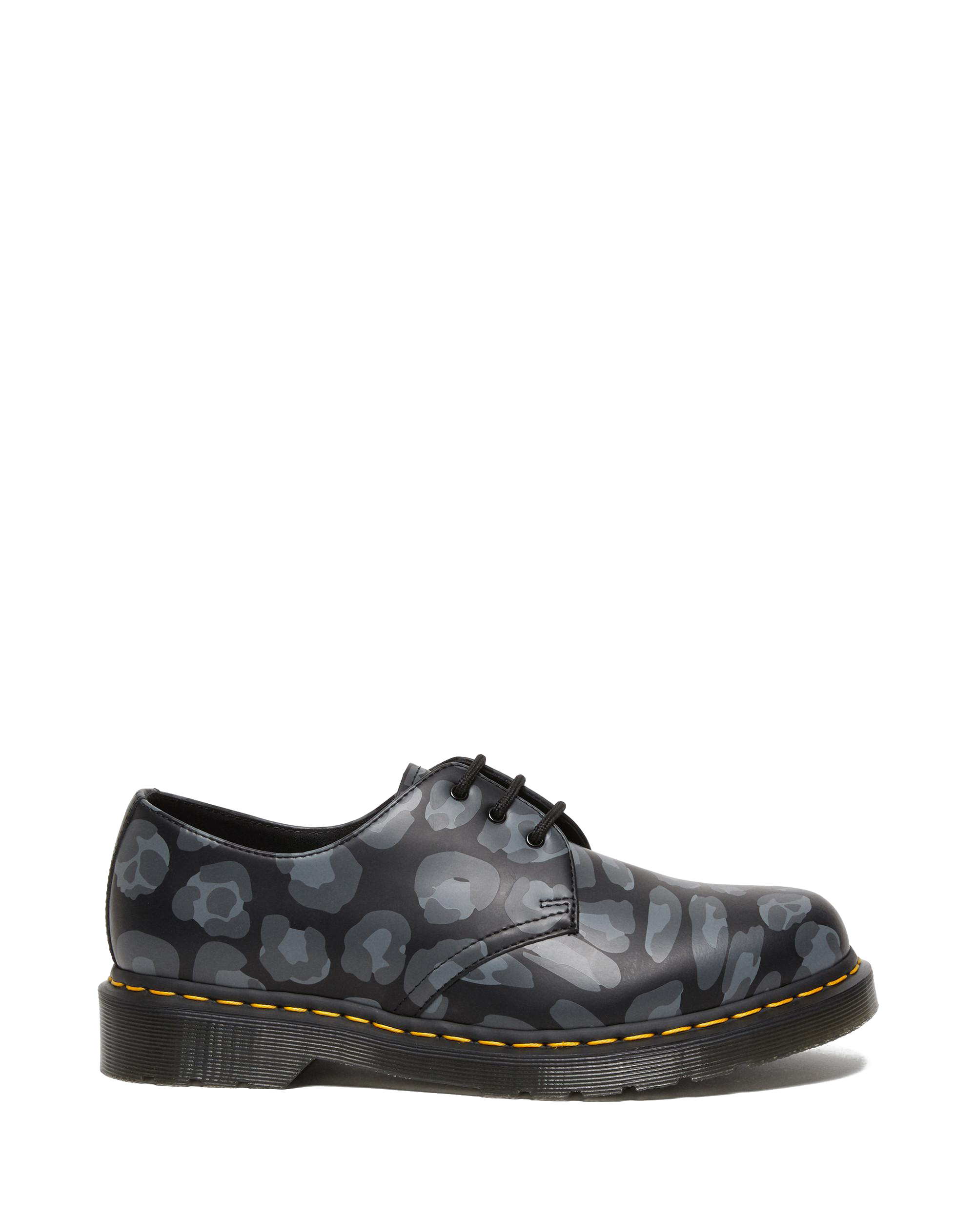 1461 Distorted Leopard Print Oxford Shoes in BLACK | Dr. Martens™