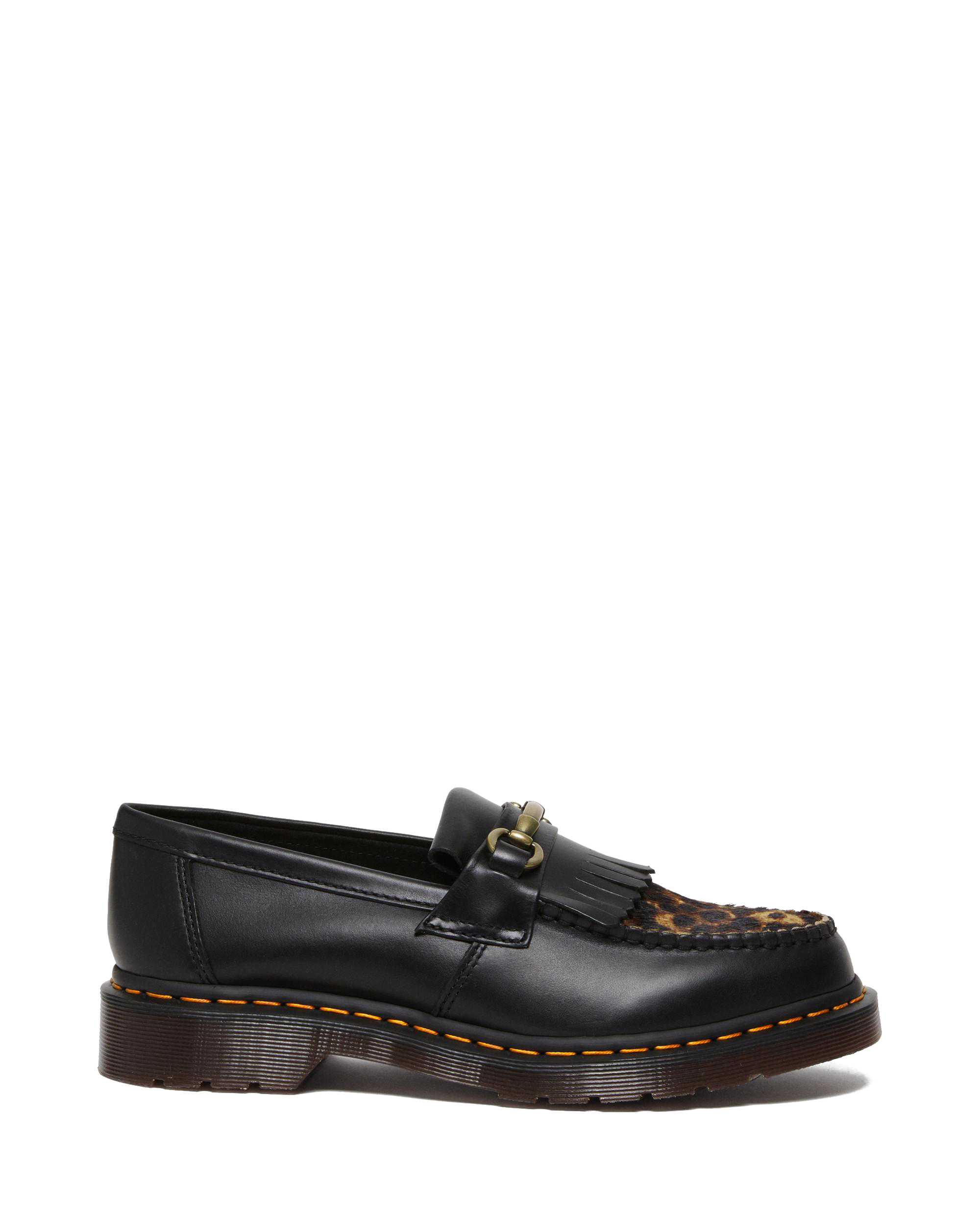 靴 DR. MARTENSAdrian Snaffle Hair-on Loafer Adrian Snaffle Leopard Kiltie Loafers in Black | Dr. Martens™