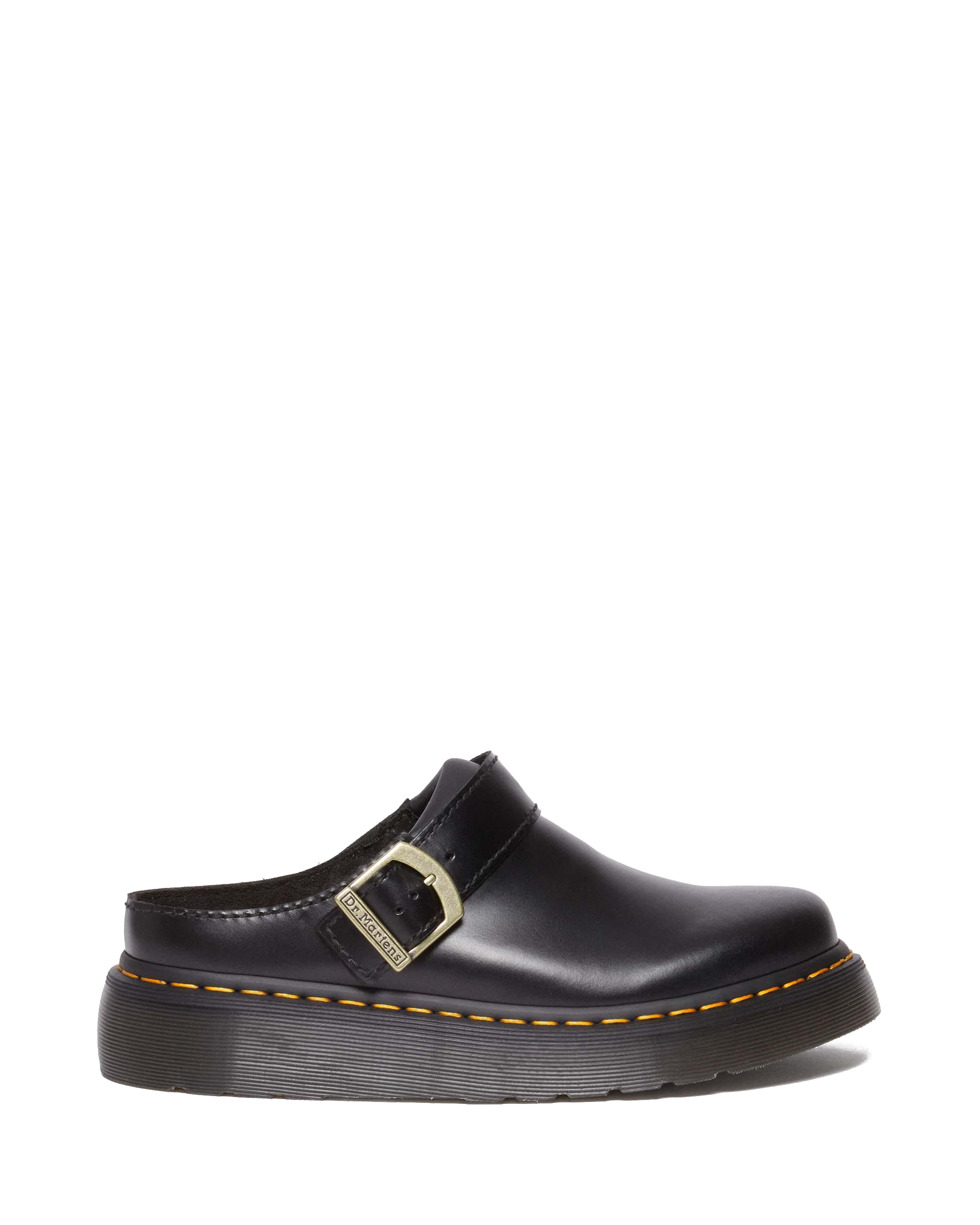 靴 Dr Martens LAKETEN Black US6 Laketen Leather Platform Mules in Black Atlas | Dr. Martens™