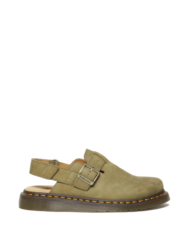 JORGE MULES II IN PELLE NABUK MARTELLATA CON CINTURINO POSTERIORE