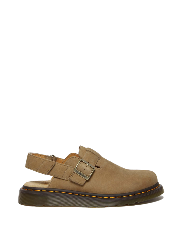 JORGE MULES II IN PELLE NABUK MARTELLATA CON CINTURINO POSTERIORE
