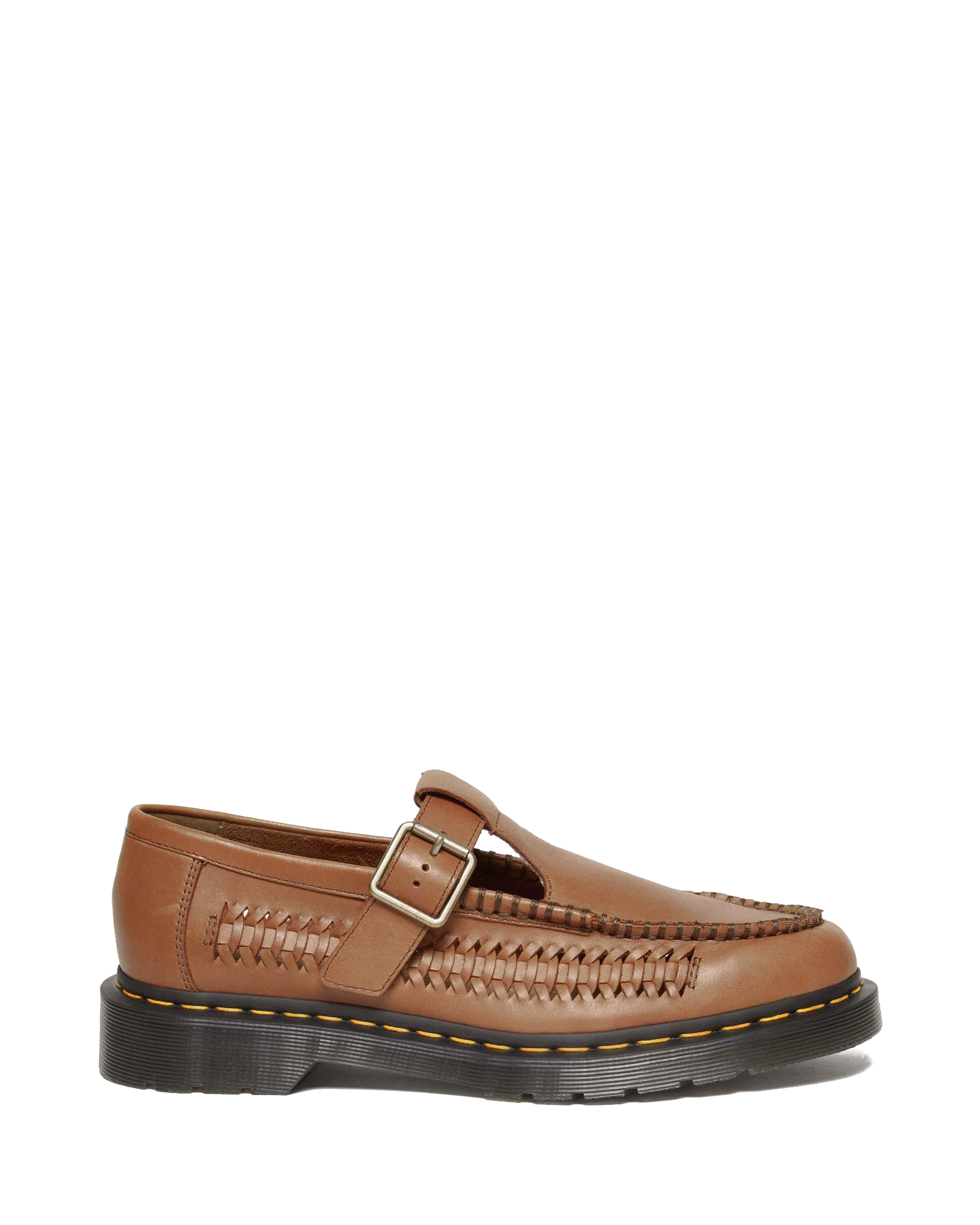 Adrian T-Bar Woven Leather Mary Jane Shoes in British Tan | Dr
