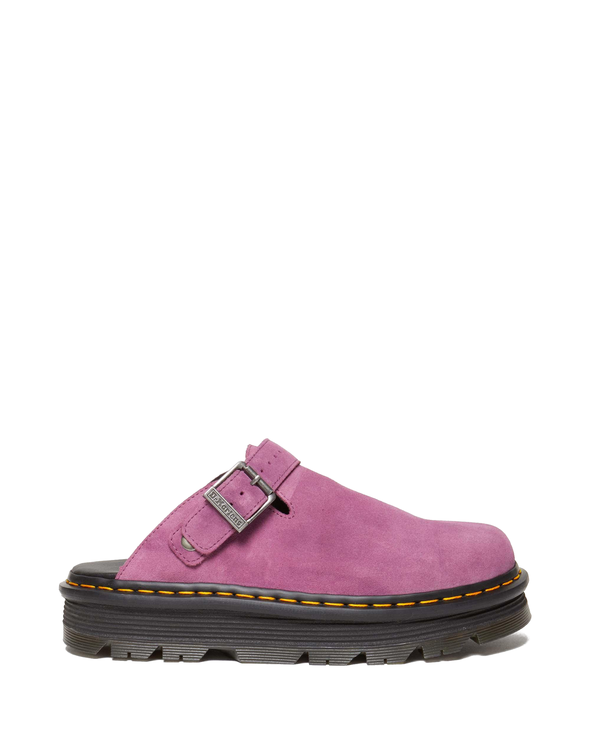 Zebzag Suede Casual Slingback Platform Mules in Muted Purple | Dr