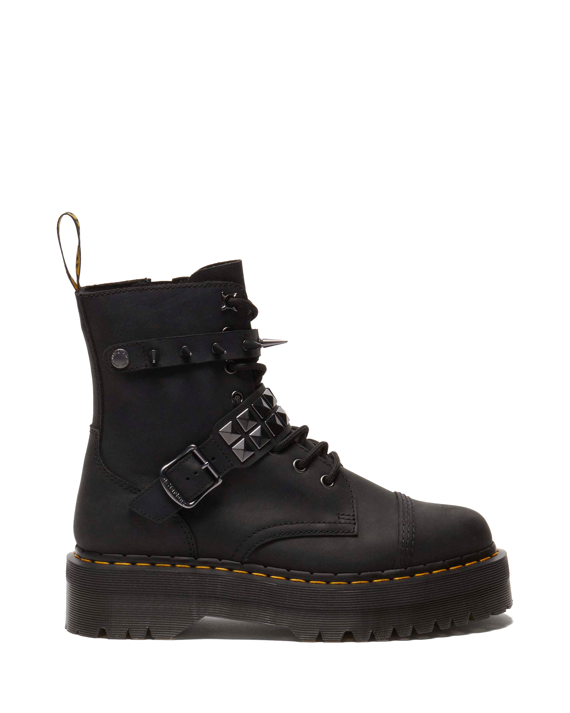 Jadon Spike Leather Platform Boots in Black | Dr. Martens™