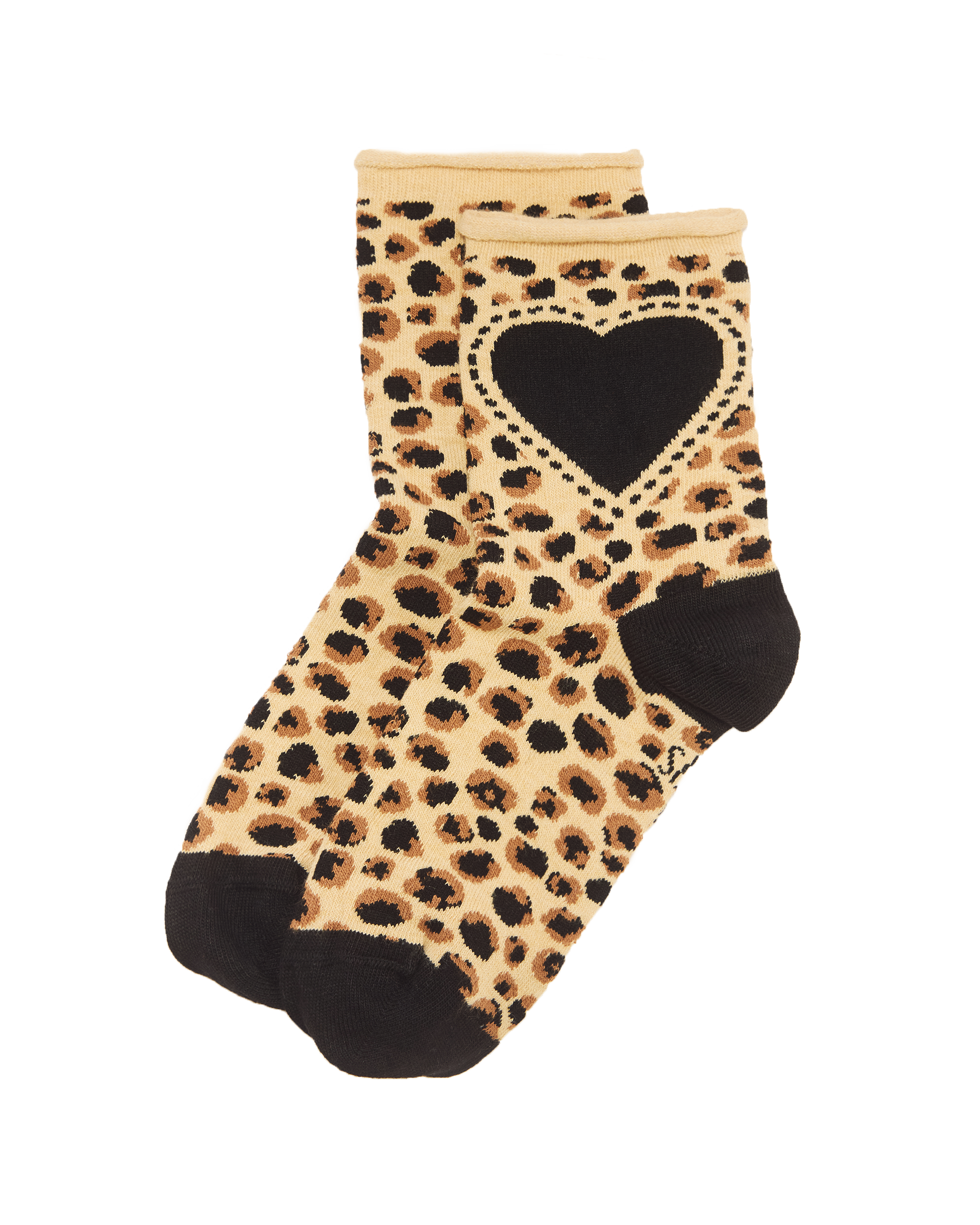 Leopard Heart Cotton Blend Socks product image