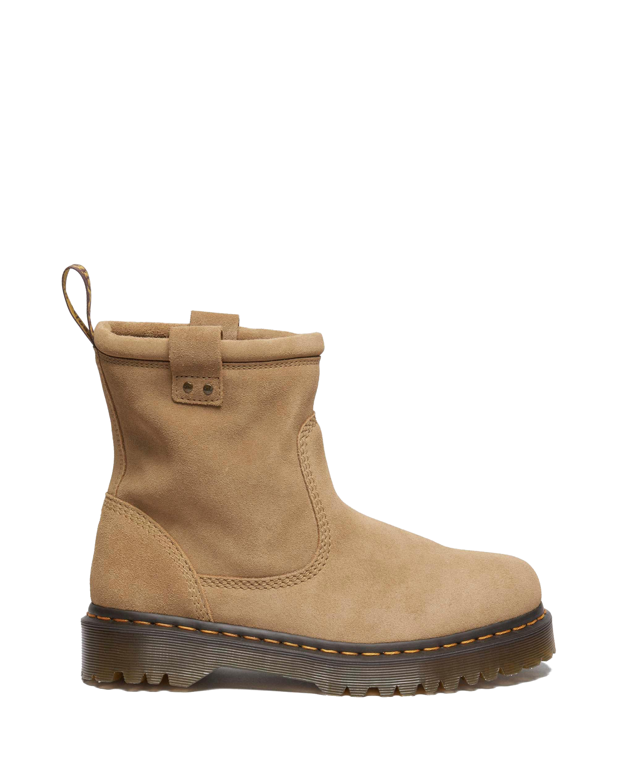 Anistone Lo Suede Biker Boots in Savannah Tan | Dr. Martens™