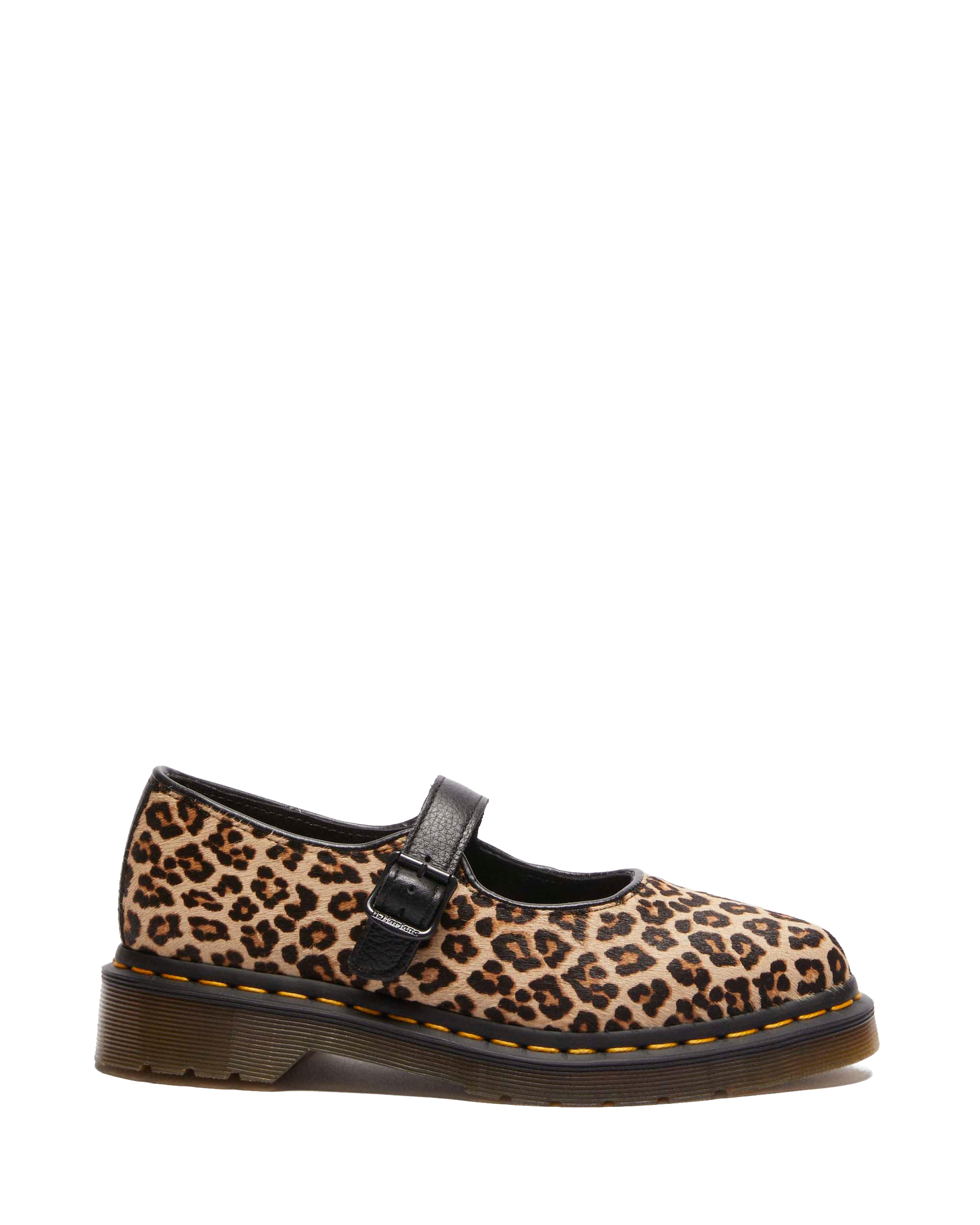 Elphie leopard Mary Jane shoes in Light Tan | Dr. Martens™