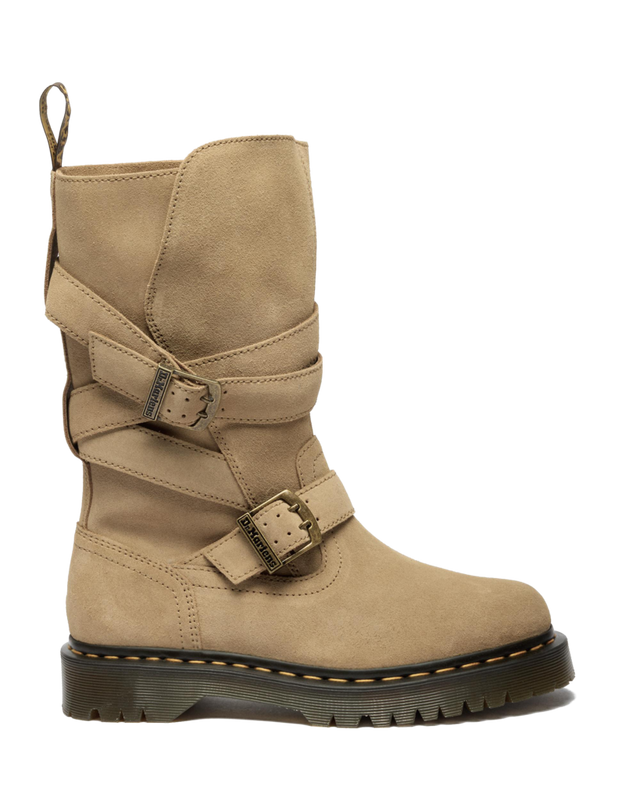 ANISTONE TWO STRAP SUEDE BIKER BOOTS