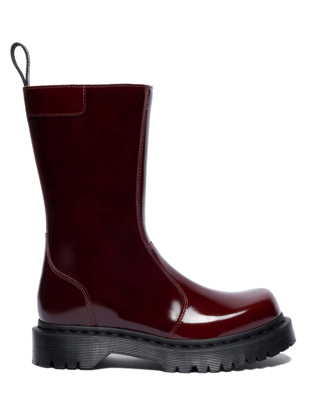 REJENA LACQUERED LEATHER BOOTS