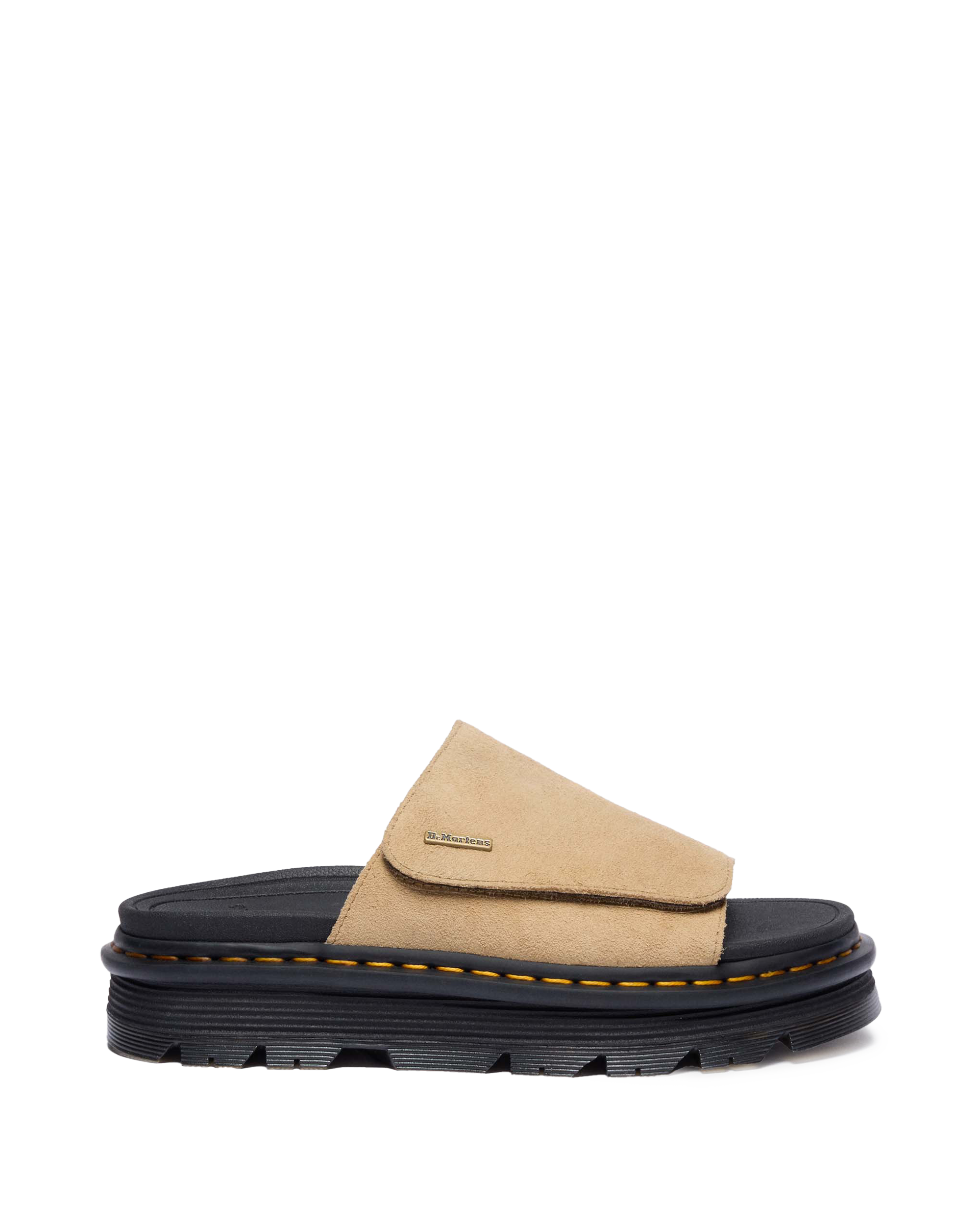 Zebzag Suede Platform Slides in Savannah Tan | Dr. Martens™