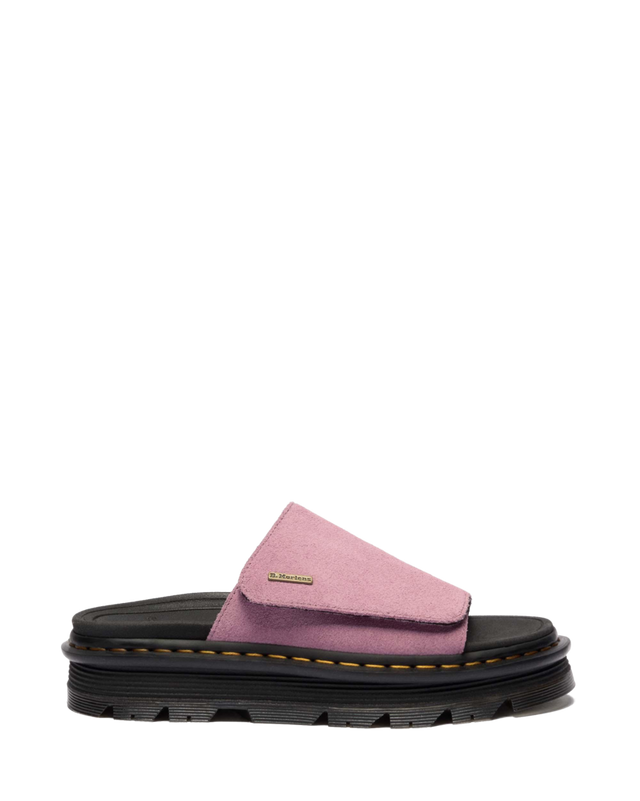 ZEBZAG SUEDE PLATFORM SLIDES