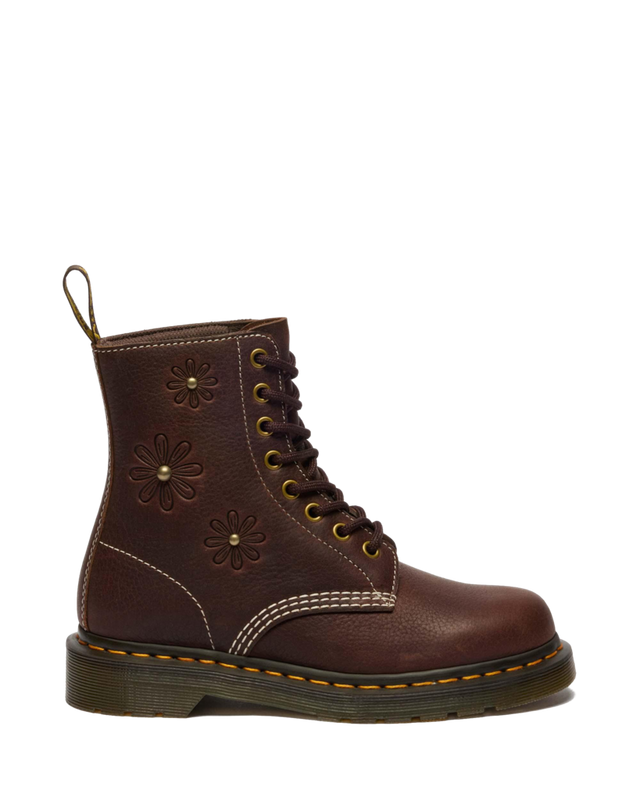 PASCAL FLOWER GRIZZLY LEATHER BOOTS