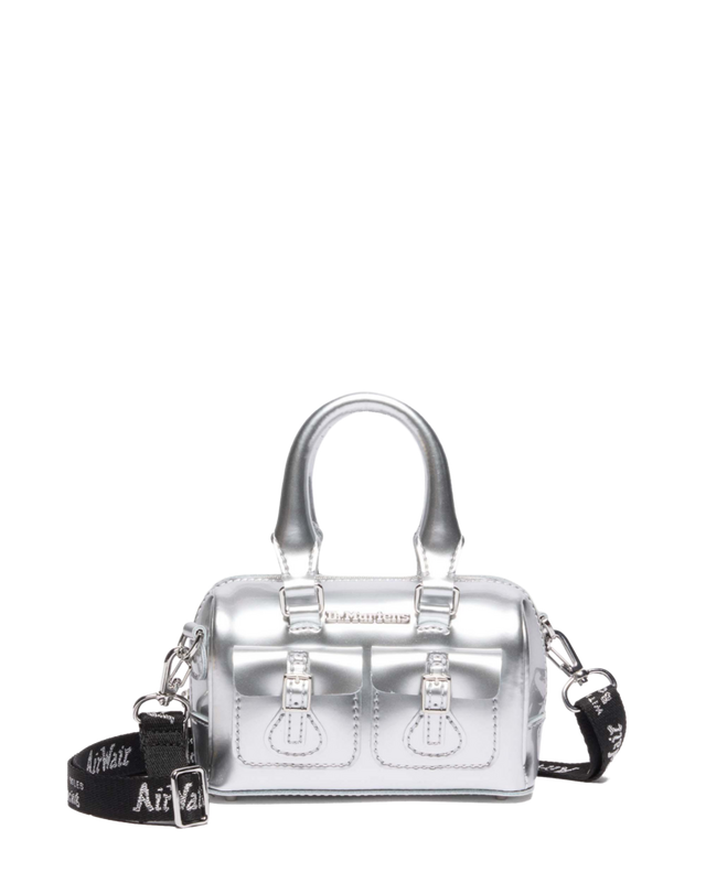 MINI BORSA CON MANICI IN PELLE PATENT LAMPER METALLIZZATA