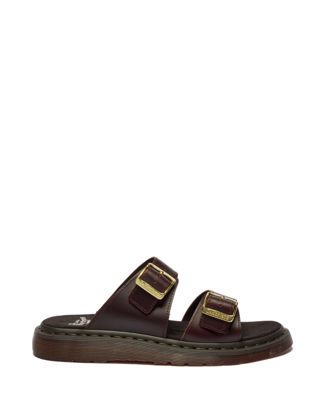 JOSEF TWO STRAP ATLAS LEATHER SANDALS