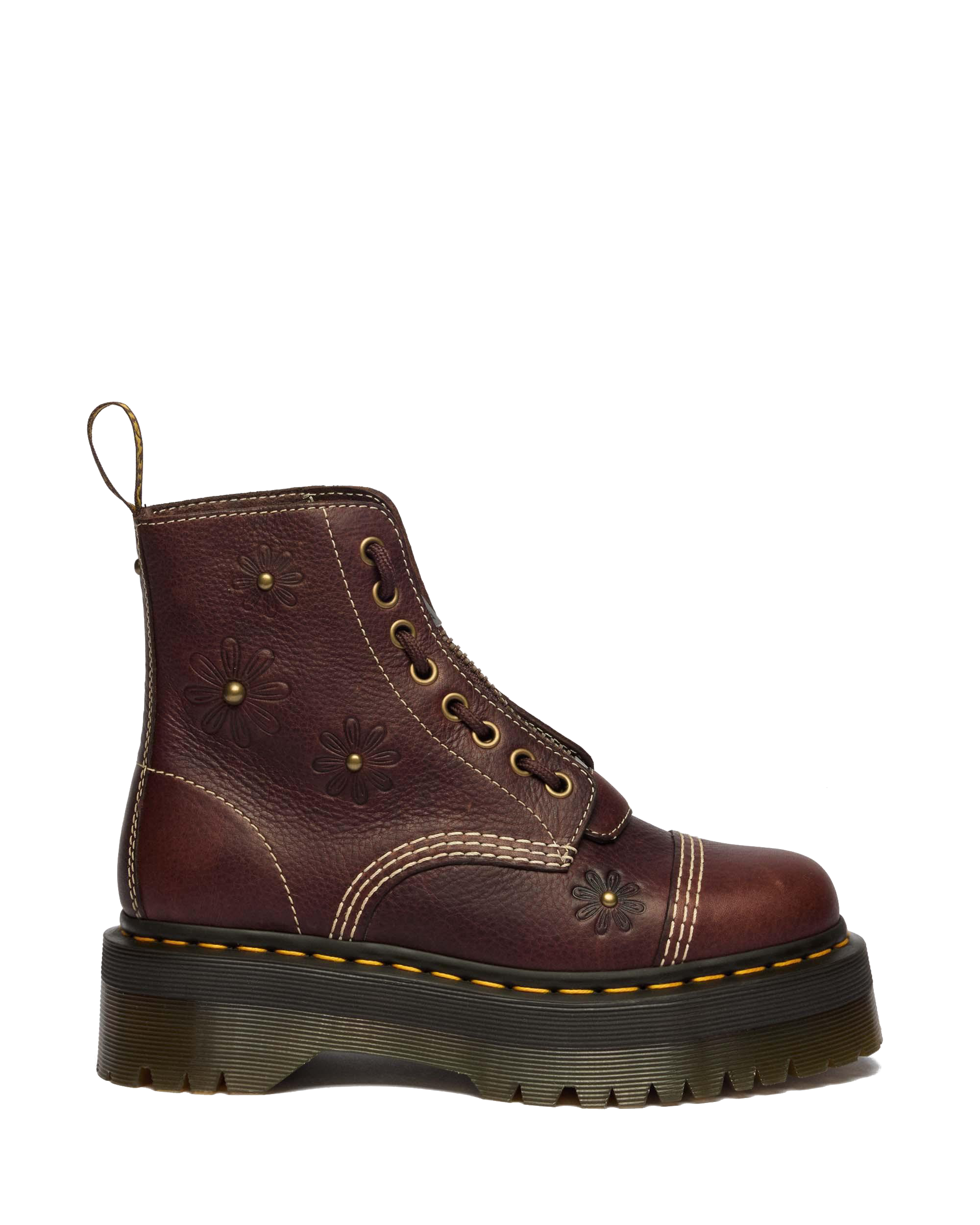 Sinclair Flower Grizzly Leather Platform Boots product image