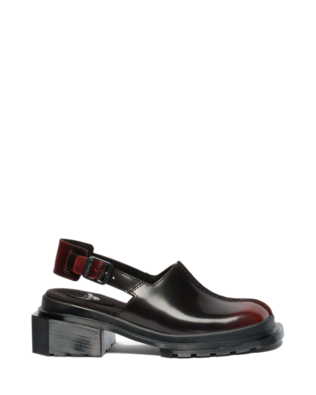 MULES MAYBOLE EN CUIR RUB OFF À BOUTS CARRÉS