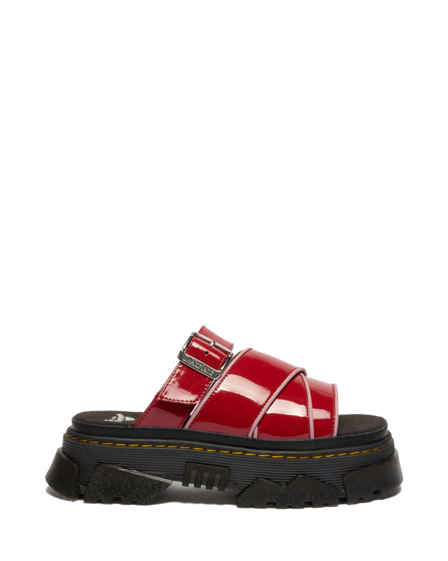 MATTISON SLIDE SOFT PATENT LEATHER SANDALS