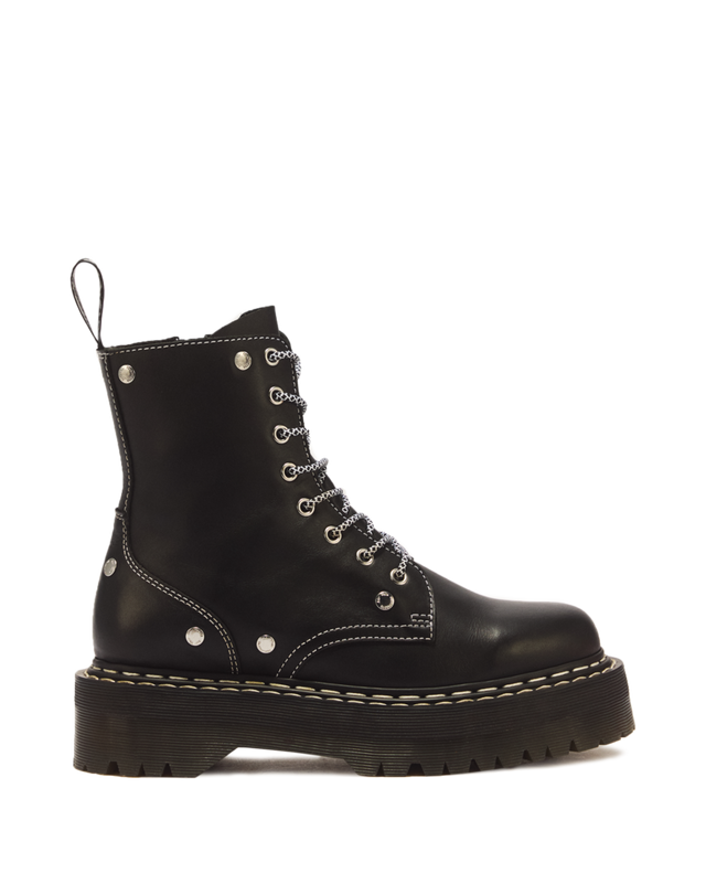 JADON MONOCHROME SENDAL LEATHER PLATFORM BOOTS