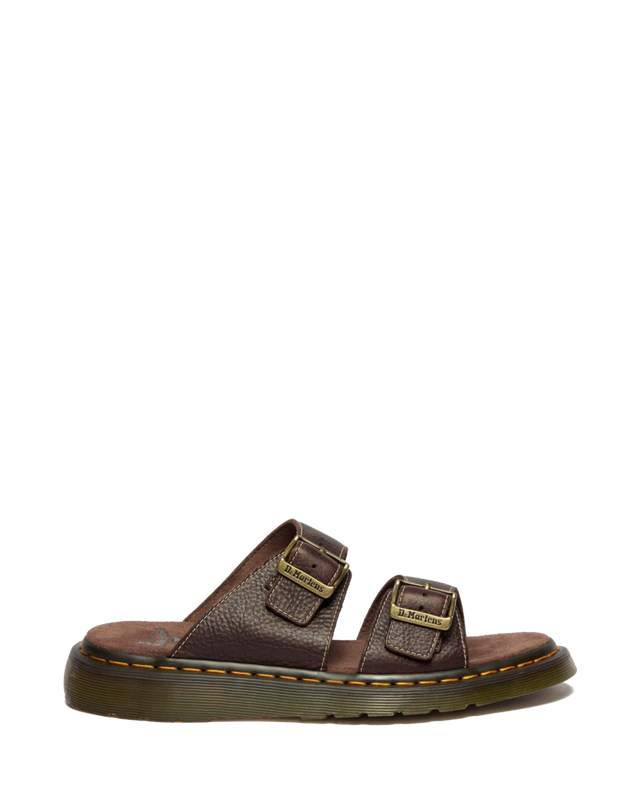 JOSEF SLIDE GRIZZLY LEATHER SANDALS
