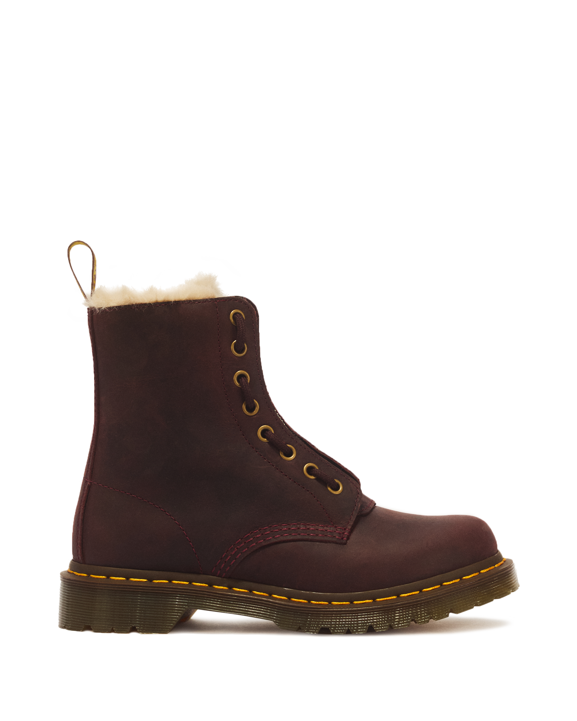 1460 Serena Zip Crazy Horse Leren Laarzen met Acht Veterogen product image
