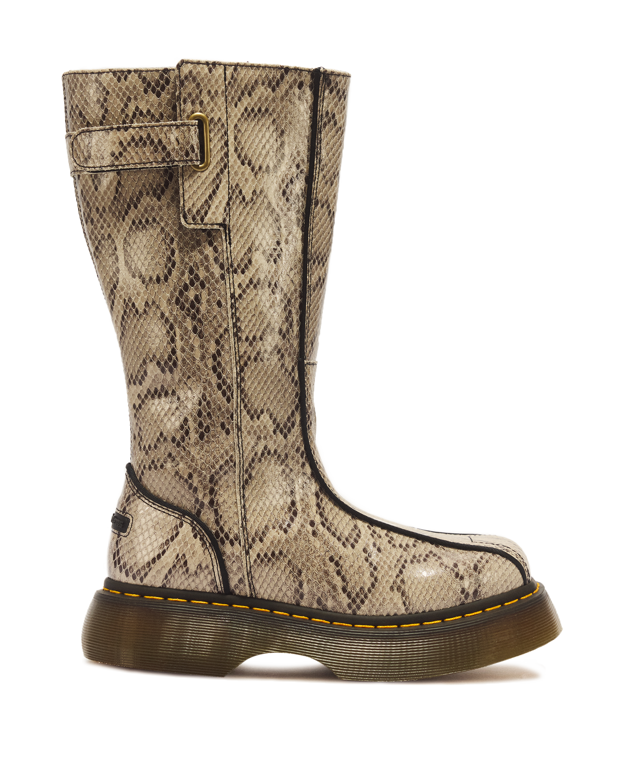 Buzz Hi Snake Print Leather Zip Up Boots product image