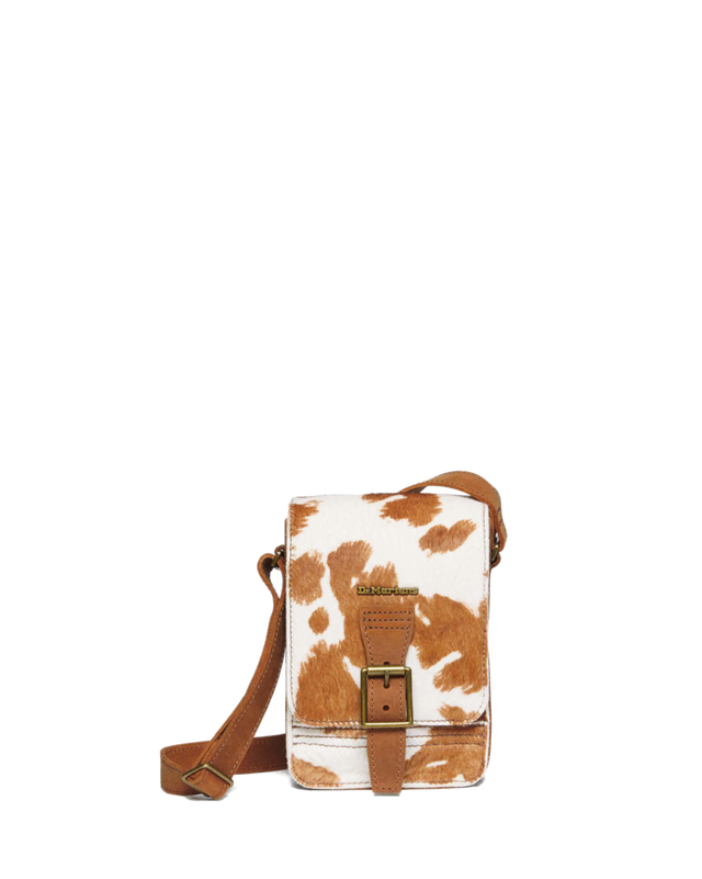 BORSA A TRACOLLA CON STAMPA MACULATA IN PELO