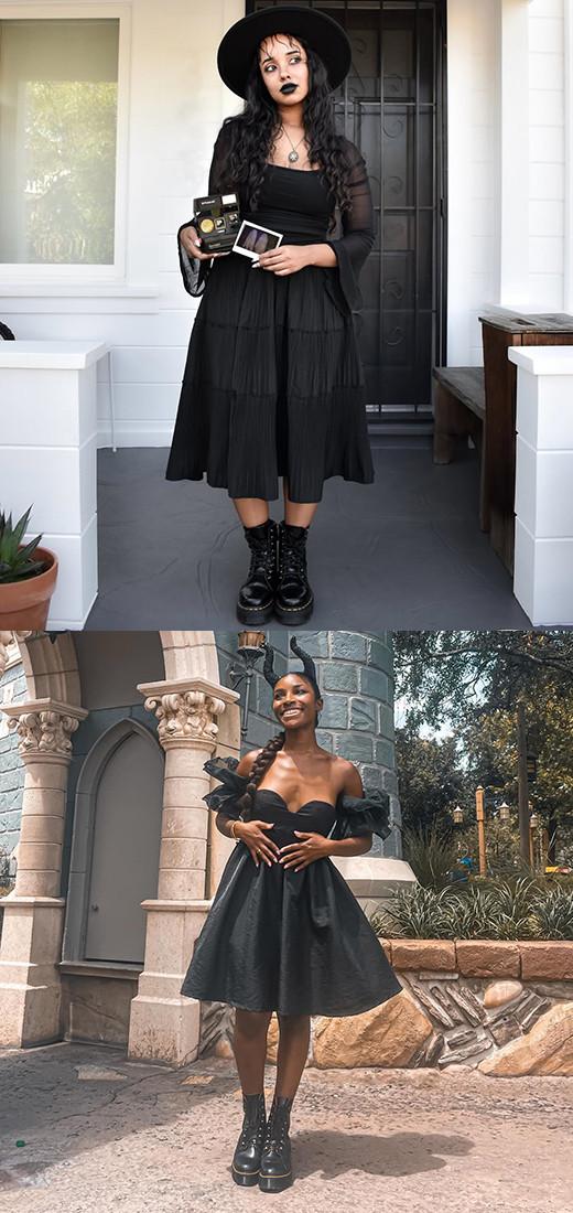 Halloween costume ideas worn with Dr. Martens platform boots
