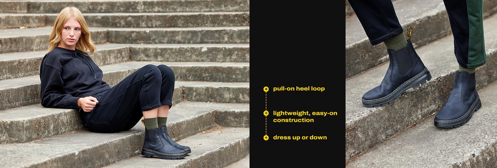 Dr. martens chelsea boots for easy on and off travel shoes