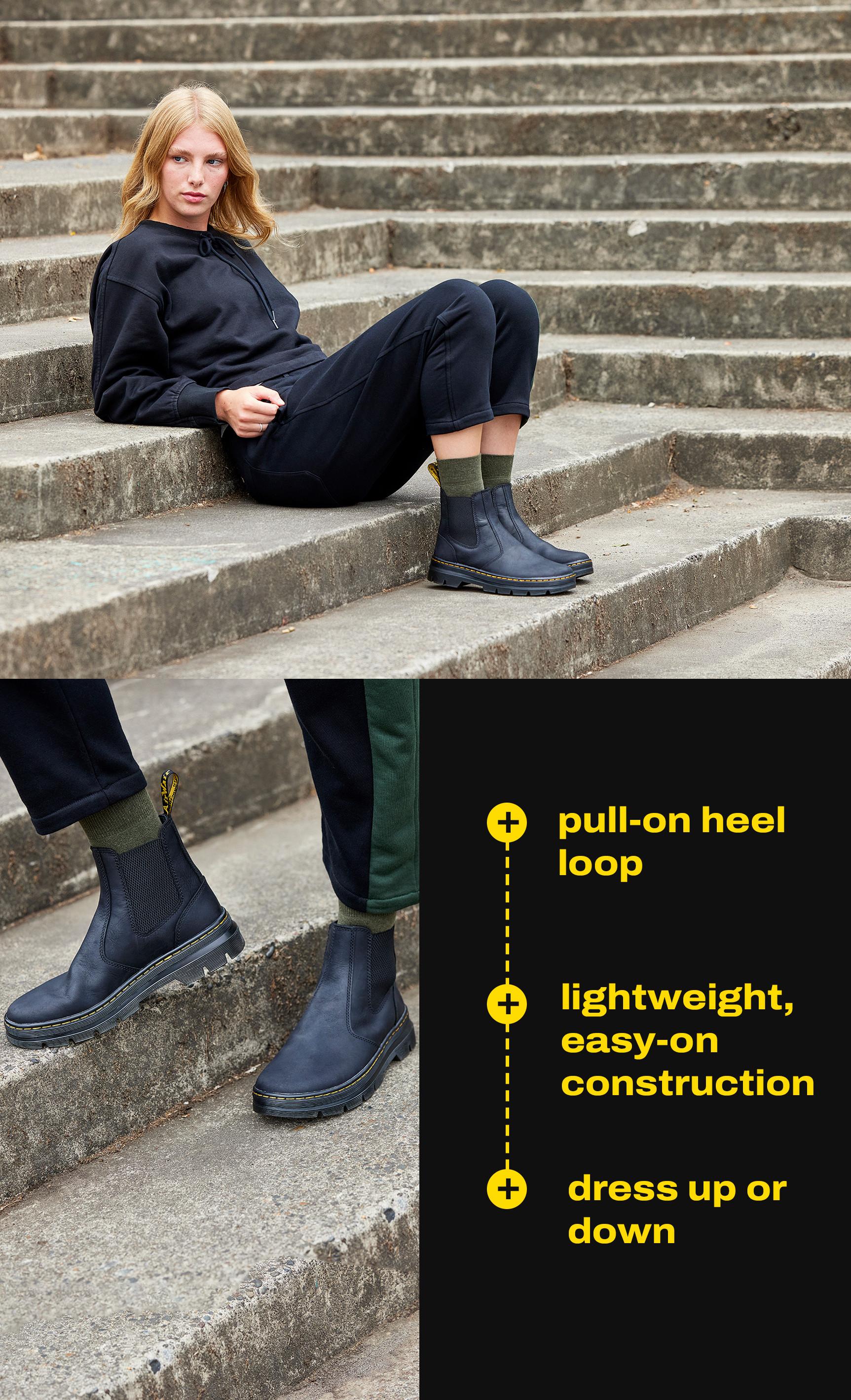 Dr. martens chelsea boots for easy on and off travel shoes