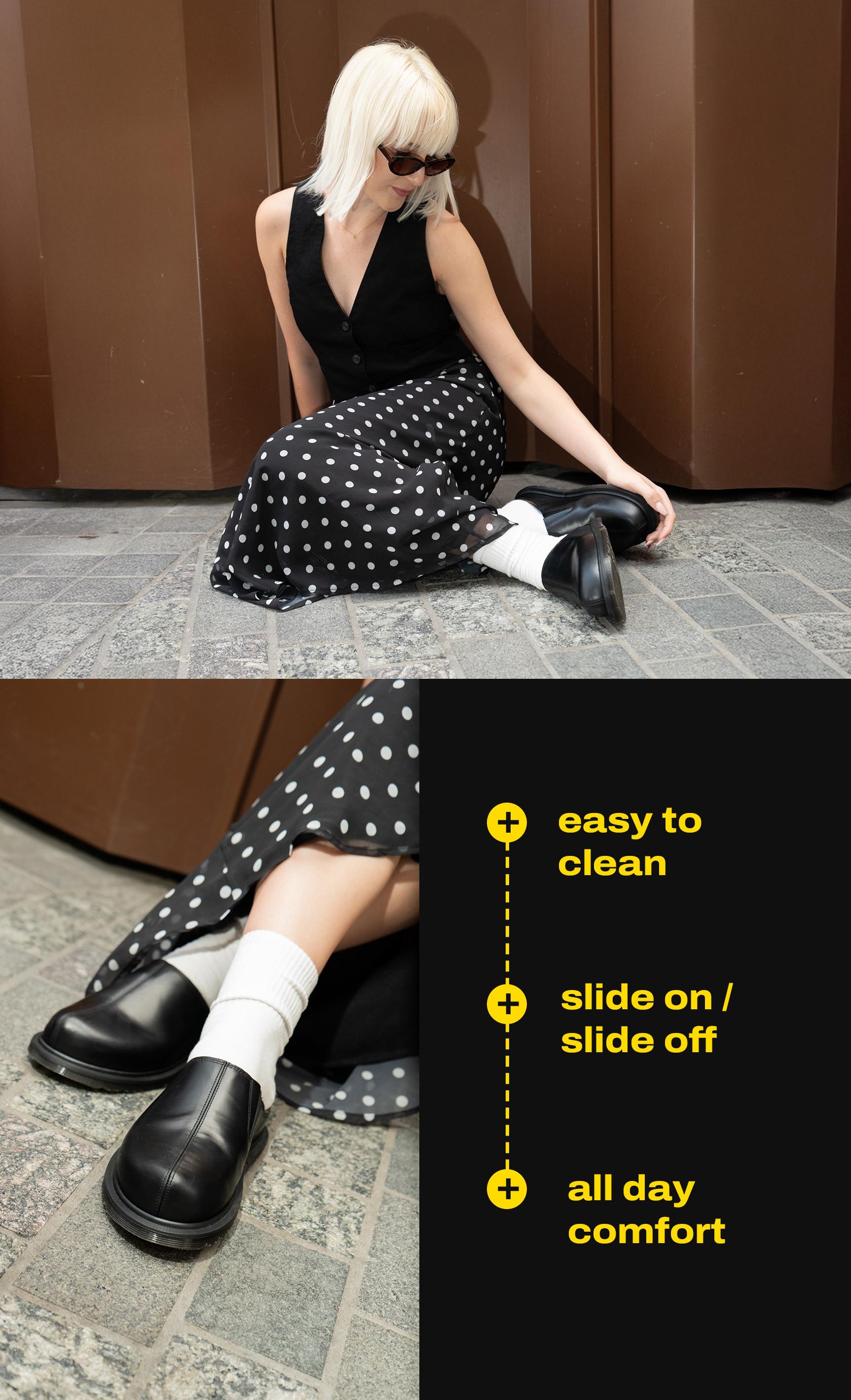 Dr. martens mules for easy on and off travel shoes