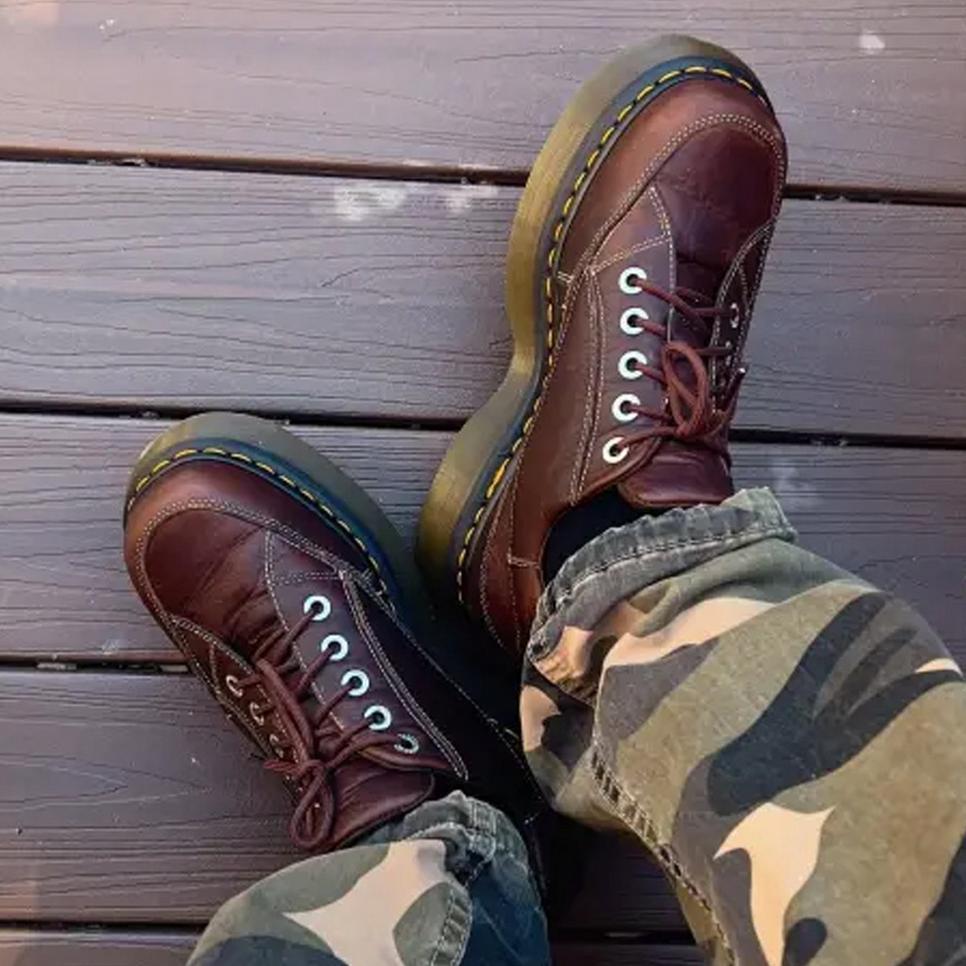 close up of Dr. Martens Buzz Leather Shoes