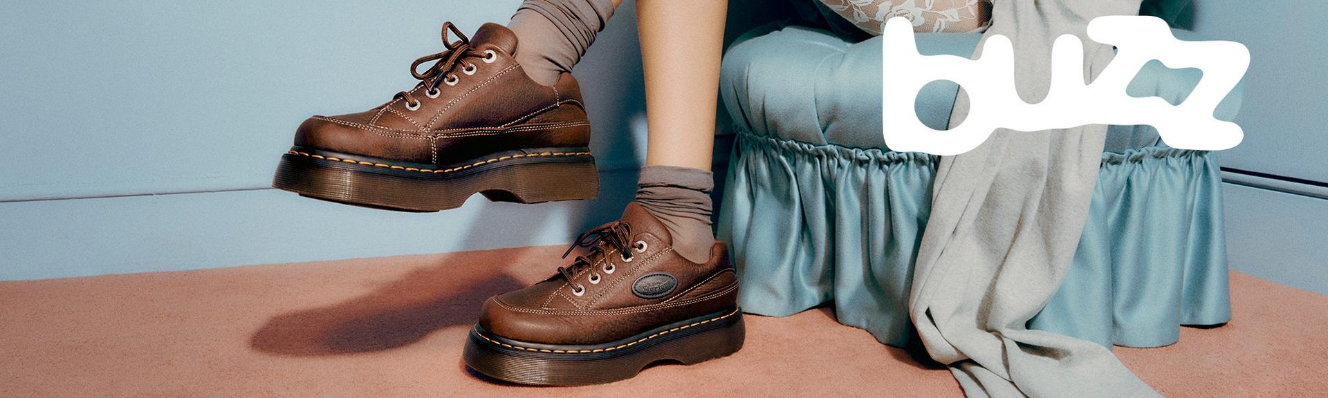 Banner featuring the Buzz grizzly leather shoe