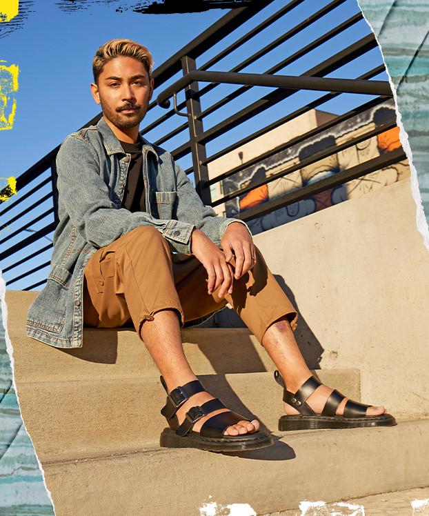 How To Style Men s Leather Sandals 8 Outfit Ideas Dr. Martens