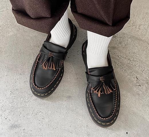 Close up of the Dr. Martens Made In England loafer
