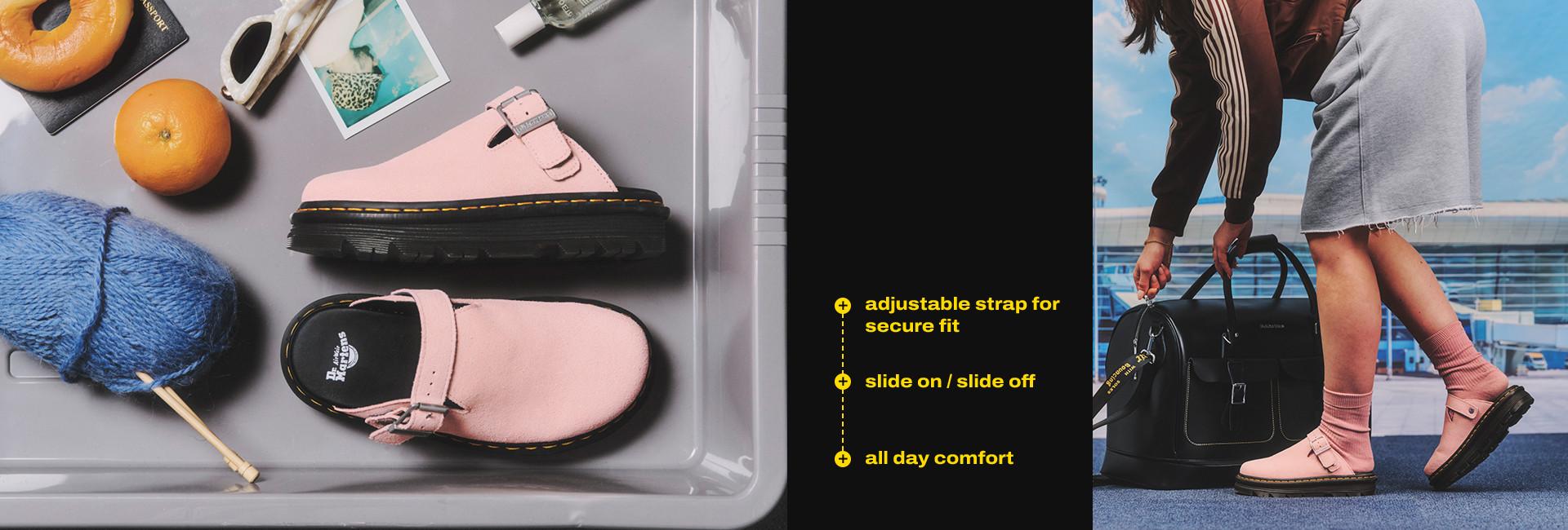 Dr. martens mules for easy on and off travel shoes