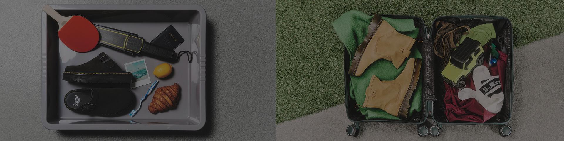 Luggage containing docs and other travel items