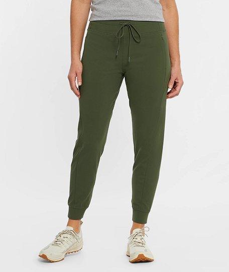 Green women's stretchy pants