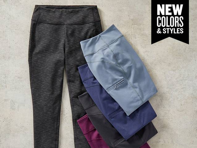 A collection of noga pants in different colors. New colors and styles.