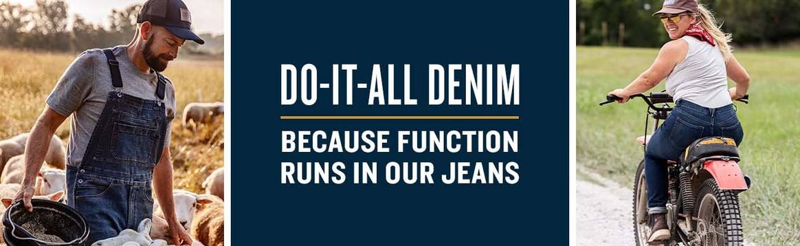 do-it-all denim, because function runs in our jeans