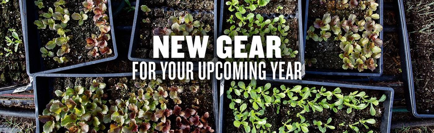 New gear for your upcoming year. A photo of plants growing in trays.