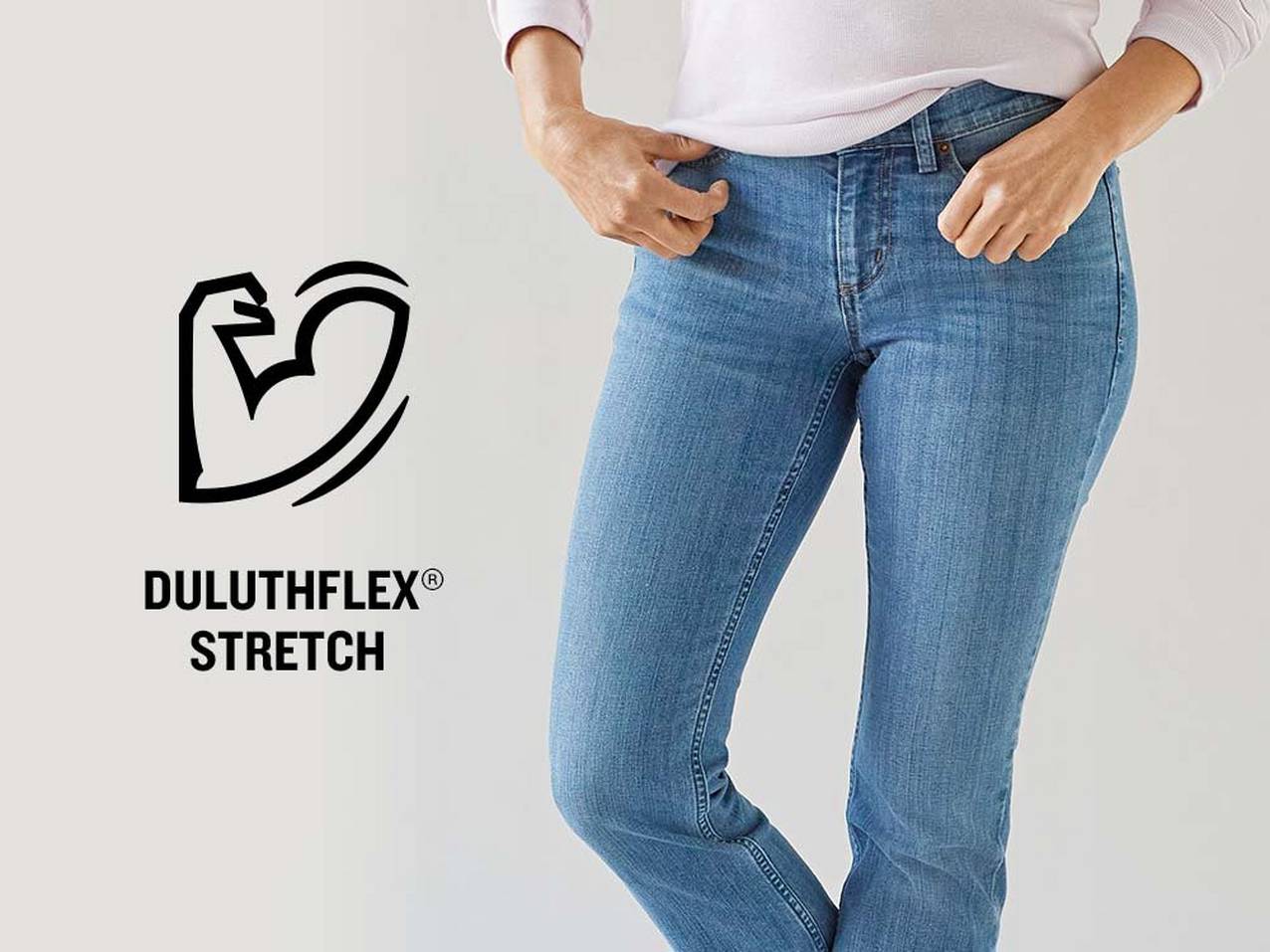 a studio model wearing daily denim jeans